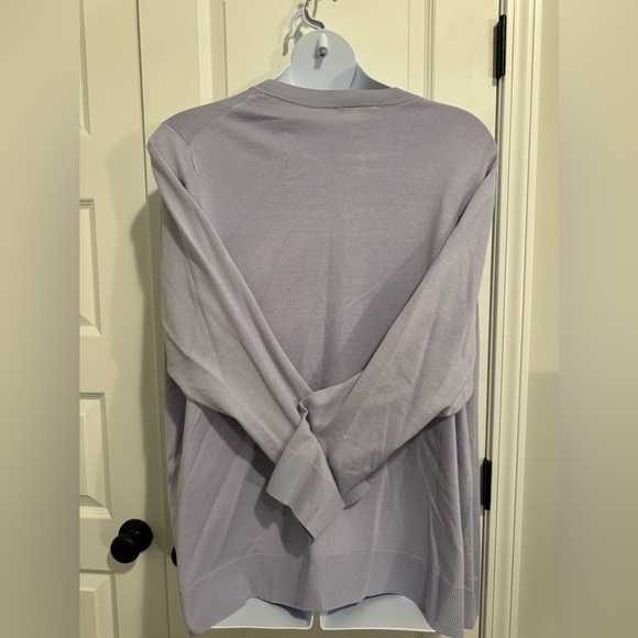 Lane Bryant Cardigan. Lilac. Size 26/28. Button front. Long Sleeve. - Picture 2 of 3